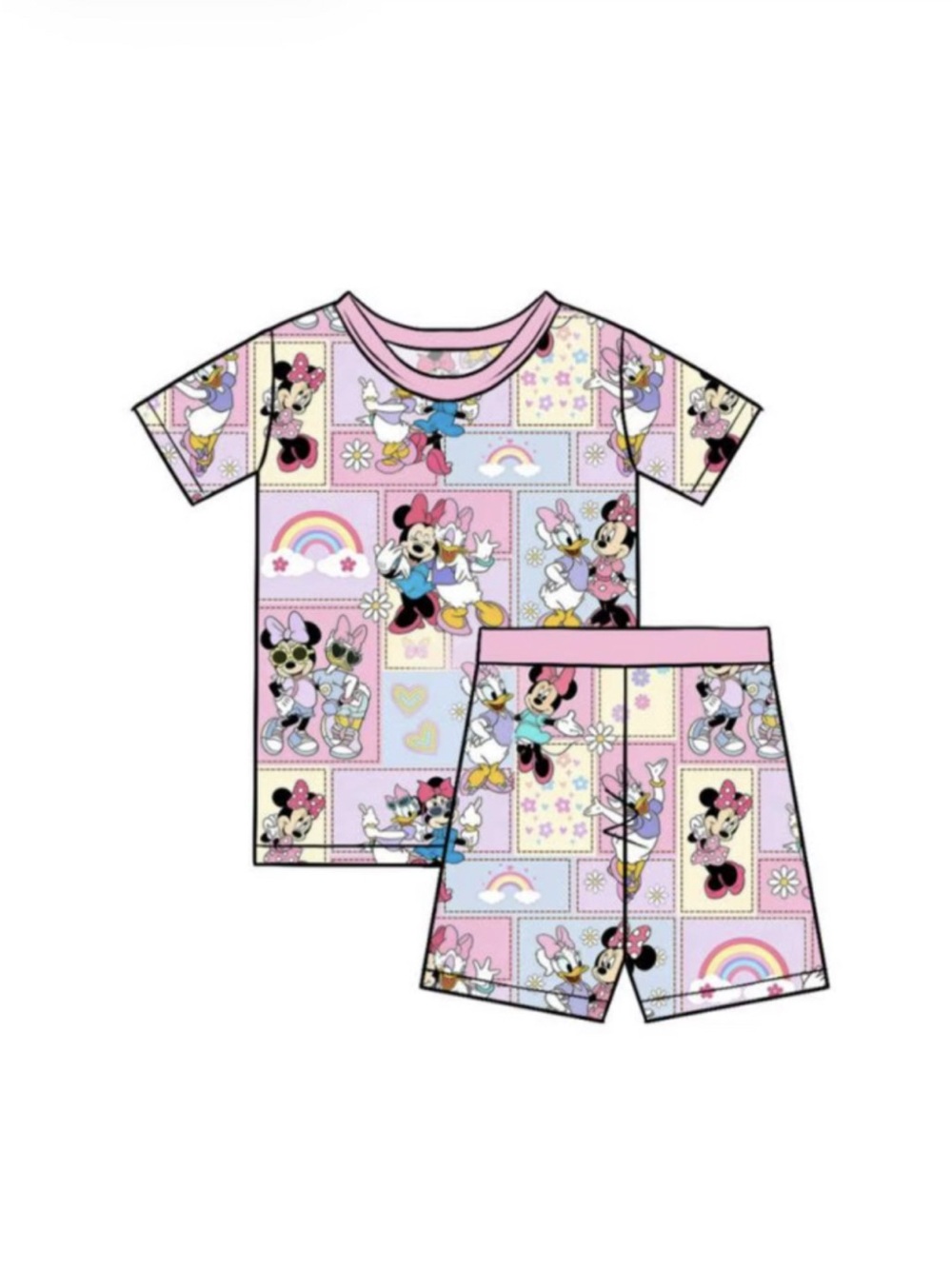 BAMBOO Pink Minnie & Daisy Short Set